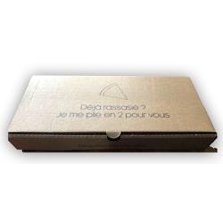 Carton à pizza brun taille 26x26x4 - modèle déposé - Vendu par 100 - 3760365401115_0
