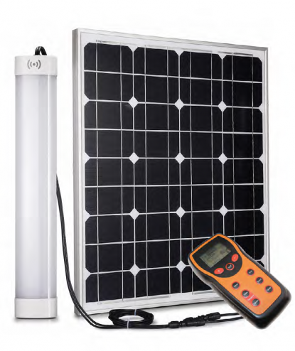 Projecteur solaire AZS-CP300 - Réglette LED solaire 24W - 3000 lm - IP67 - 6000K_0