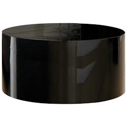 SalesFever Table basse  Ø 60 cm ronde | Laqué haute brillance | Bois MDF | L 60 x P 60 x H 30 cm | noir - noir Bois manufacturé 398371_0