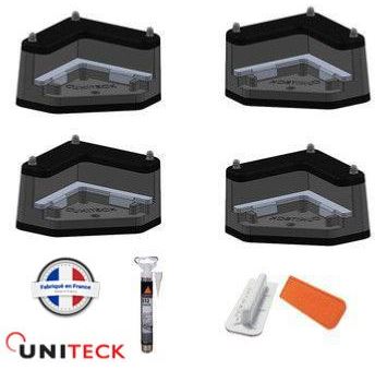 Support de fixation 4 coins Uniteck - Pour panneaux solaires 40mm - Réf: UNIFIX1C40_0