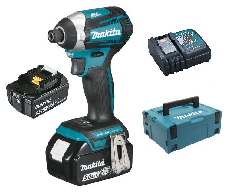 Visseuse à chocs 18v + 2 batteries 5ah + chargeur + coffret makpac - MAKITA - dtd154rtj - 714649_0