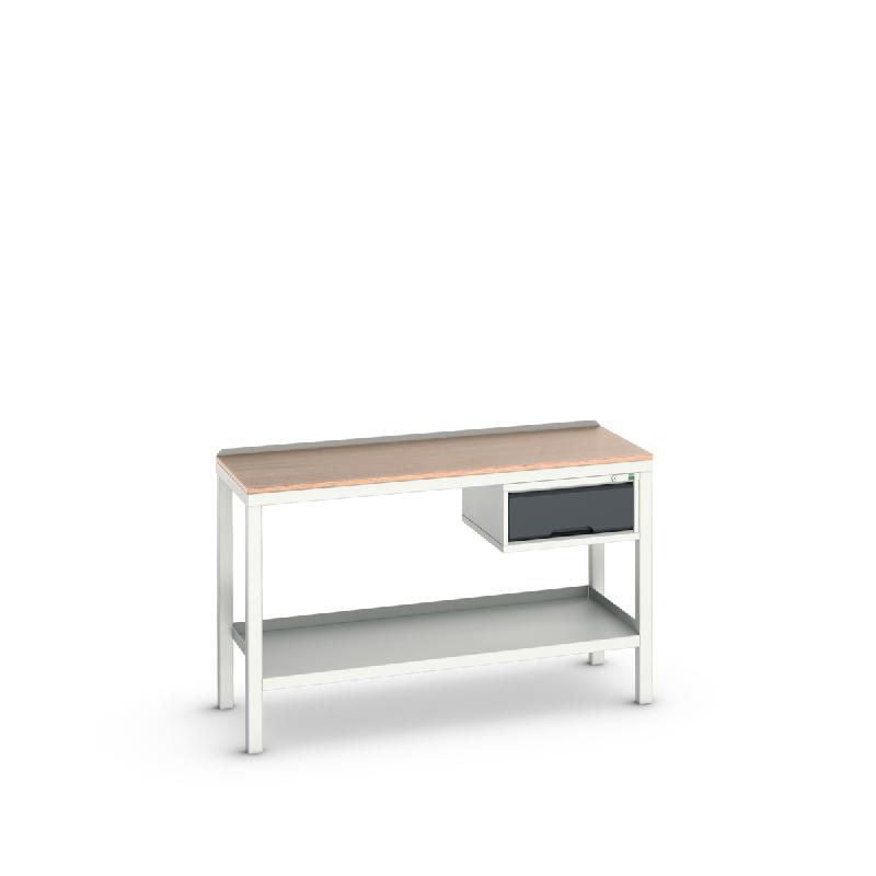 Établi Verso Lourd Fixe - 1 tiroir et plateau multiplis 20 mm - 1000x600x930 mm_0