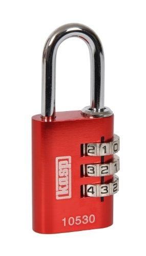 KASP K10530 CADENAS À COMBINAISON ALUMINIUM 30 MM ROUGE K10530REDD_0