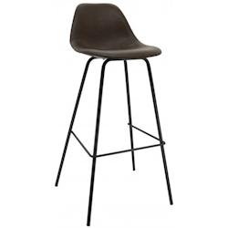 Aubry Gaspard - Tabouret de bar en polyuréthane brun - 52 x 45 x 94 #H siège 76 - plastique NTB2151_0