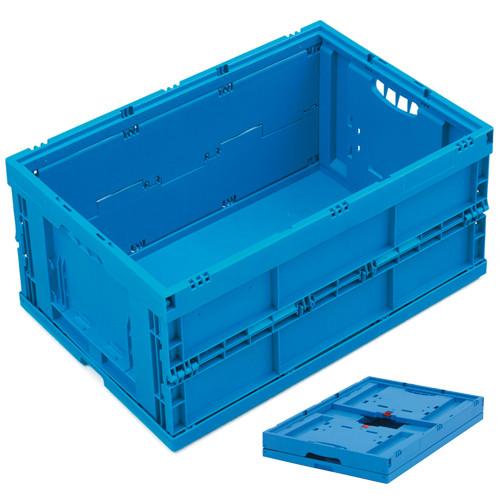Bac plastique pliable plein bleu 600 x 400 x 260 mm - Réf : BAC147BP6426000_0