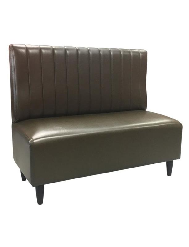 Banquette pullman pour brasserie - dos à coutures verticales - sur pieds_0