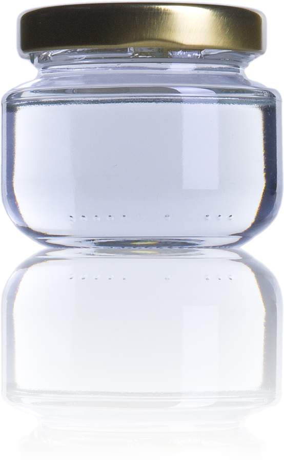 Bocal en verre 65 ml - Twist Off TO 48 - Forme cylindrique - Verre blanc_0