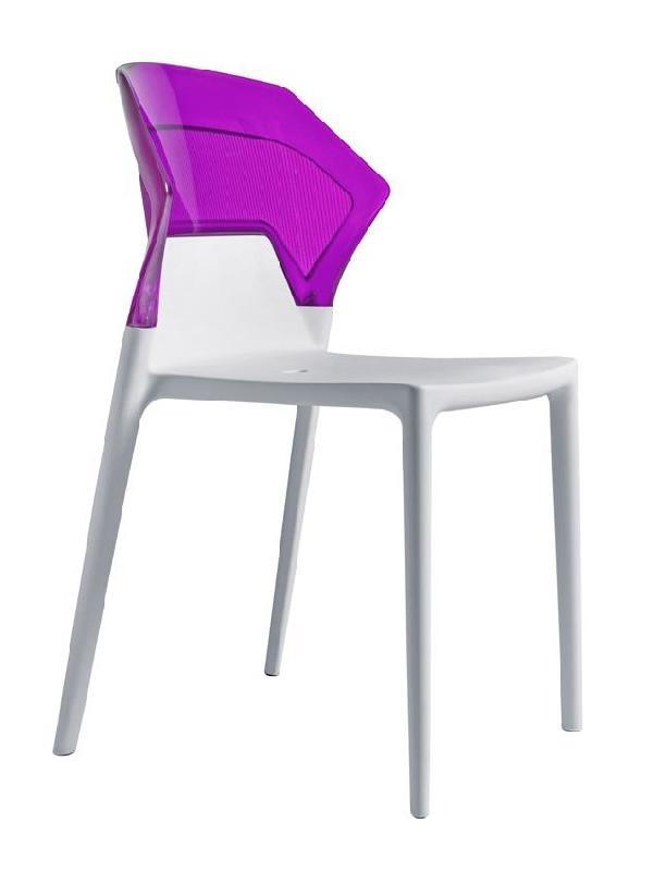 Chaise de restaurant Roll - Base polypropylène renforcé fibre de verre - Dossier polycarbonate_0