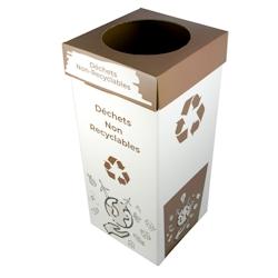 Conteneur Tri Selectif - Carton Ondulé - 100L - Marron - marron 3760394092834_0