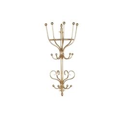 Décoshop26 - Porte-manteau mural moderne en métal or avec 9 crochets doubles MED05024 - 3000308169000_0