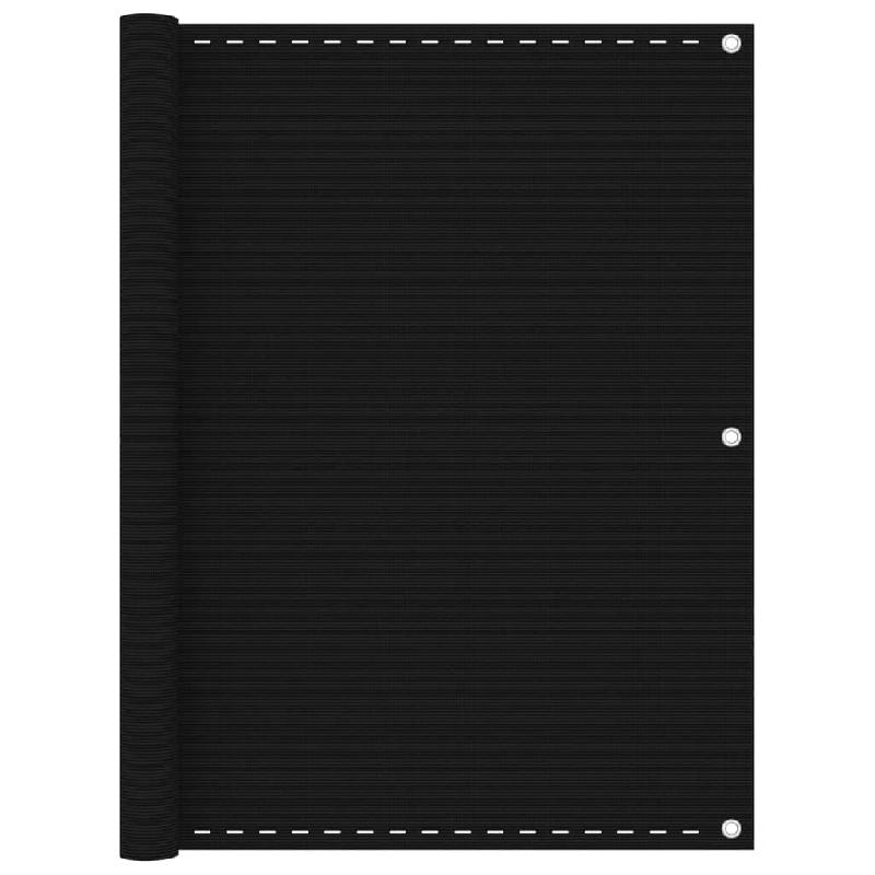 ÉCRAN DE BALCON BRISE PARE VUE PROTECTION CONFIDENTIALITÉ 120 X 300 CM PEHD NOIR 02_0010258_0