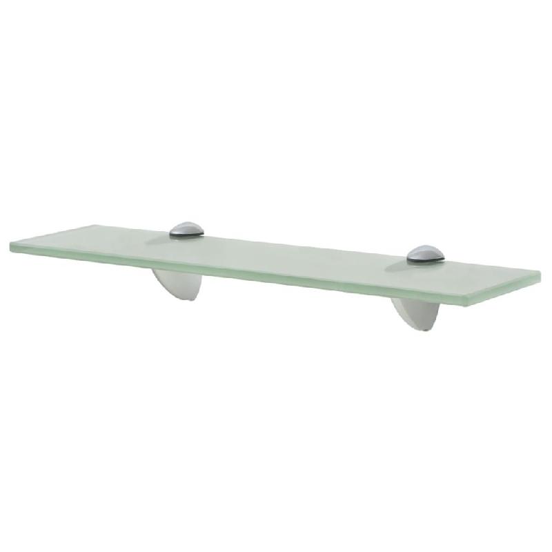 Étagère murale design en verre dépoli - 40 x 10 cm - 8 mm - avec supports en alliage de zinc - 2702136/2_0