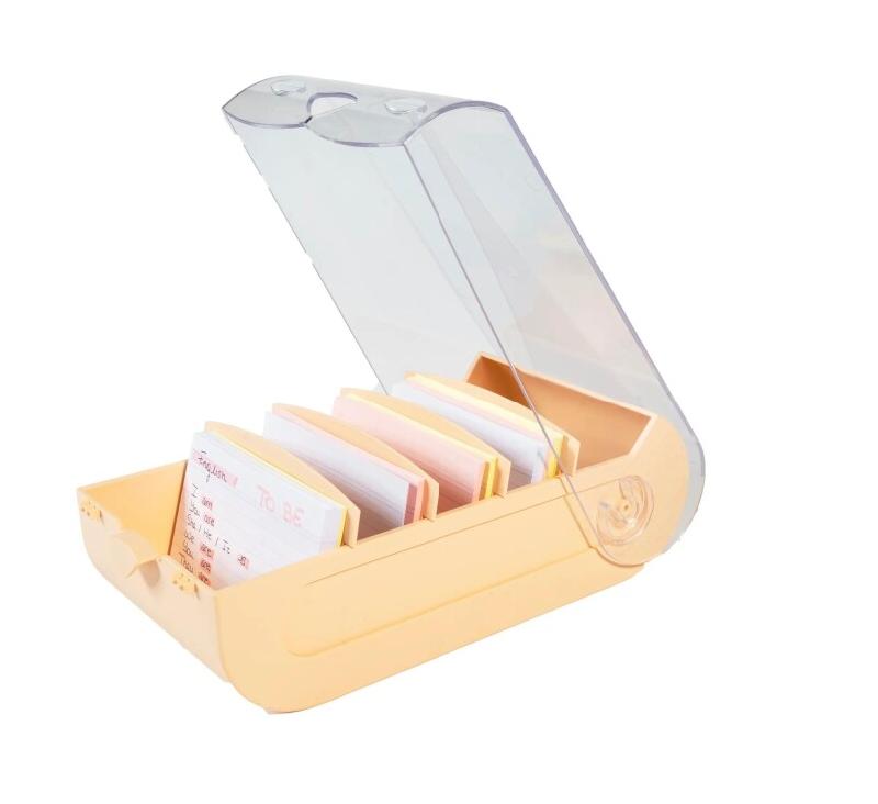 Exacompta Lot de 8 Boîte à fiches Bunny, format A7, capacité 650 fiches, coloris corail - 9002493047884_0