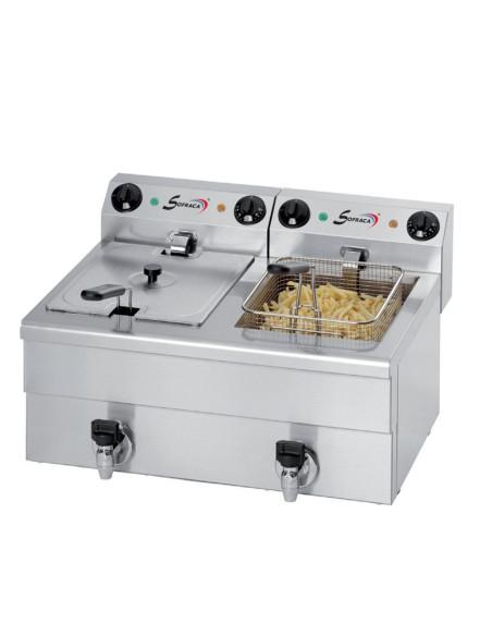 Friteuse électrique SOFRACA à poser 2x10 Litres - Référence : ACFE102N_0