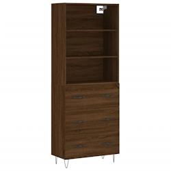 Helloshop26 - Buffet bahut commode armoire meuble de rangement organisateur cuisine salle de séjour salon haut 69,5 x 34 x 180 cm 02_0033831 - 300021_0
