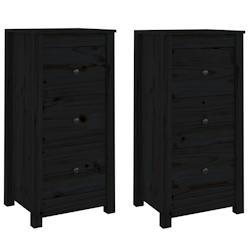 Helloshop26 - Buffet bahut commode armoire meuble de rangement organisateur cuisine salle de séjour salons lot de 2 40 x 35 x 80 cm 02_0036906 - 3000_0