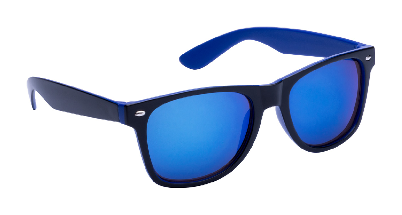 Lunettes de soleil - monture plastique bicolore - verres métalliques - protection UV 400_0