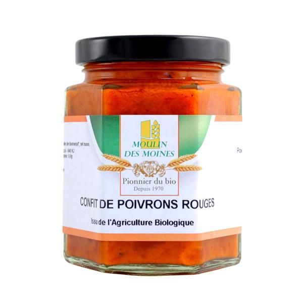 MOULIN DES MOINES CONFIT DE POIVRONS ROUGES 200G HUILES, CONDIMENTS