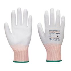 Portwest - Gants paume enduite PU ESD résistant à la coupure de niveau B (Pack de 12) Gris Taille 10 - gris 5036146014972_0