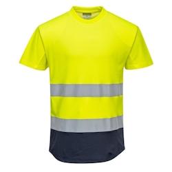 Portwest - Tee-shirt manches courtes MeshAir bicolore HV Jaune / Bleu Marine Taille XL - XL 5036108319923_0