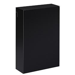 Rossignol - Poubelle publique murale 20L avec étrier MANGA - acier poudré anti-UV - gris manganèse et métal - 51350_0