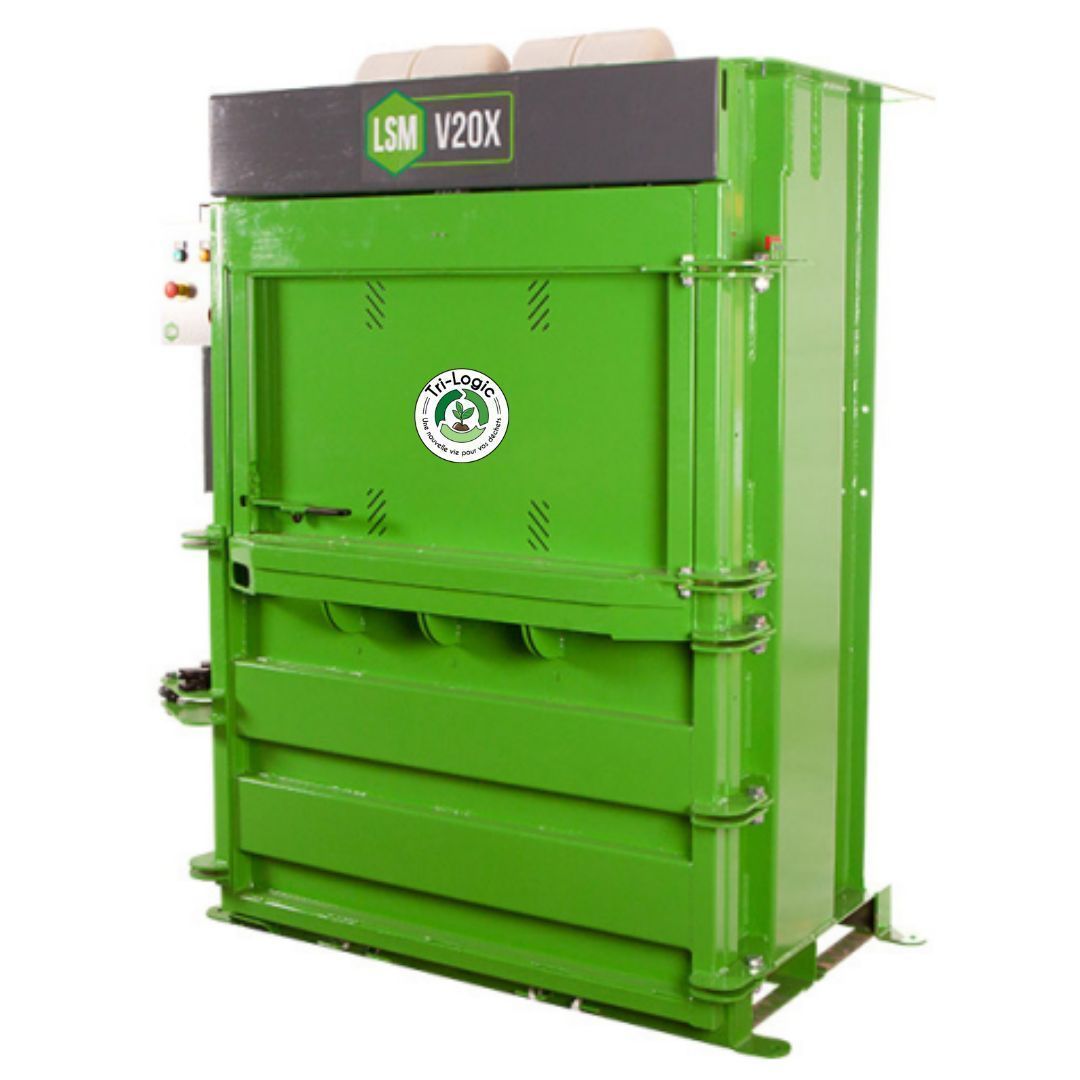 Presse à balles surbaissée à vérins croisés - compacteur vertical 25 tonnes - balles 200 à 300 kg_0