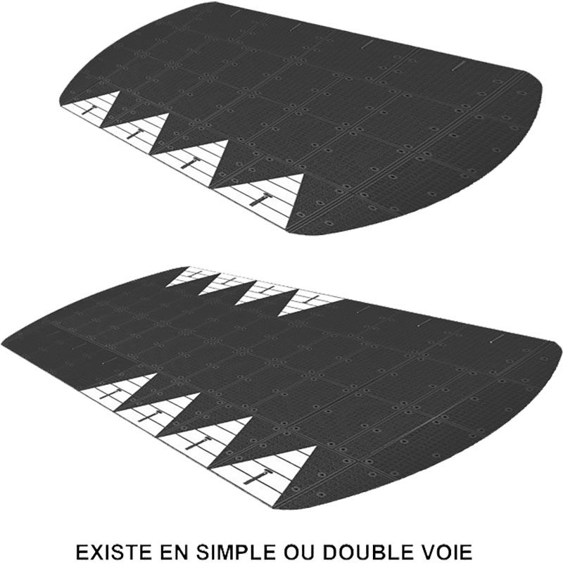 Ralentisseur de vitesse type dos d'âne en caoutchouc vulcanisé - Référence SDFR1134_0