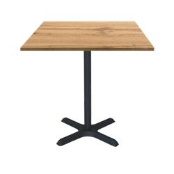 Restootab - Table 70x70cm - modèle Dina chêne d'armor - marron fonte 3760371510993_0