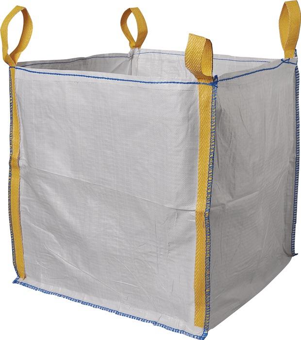 Sac de transport Big Bag - L. 900 mm x l. 900 mm x H. 900 mm - capacité 1500 kg - impression : sans - fond fermé - 4 œillets de levage_0