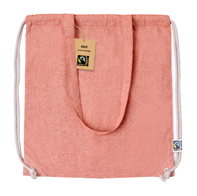 Sac piscine en coton recyclé Fairtrade - 100% équitable - 140 g/m² - anses longues_0