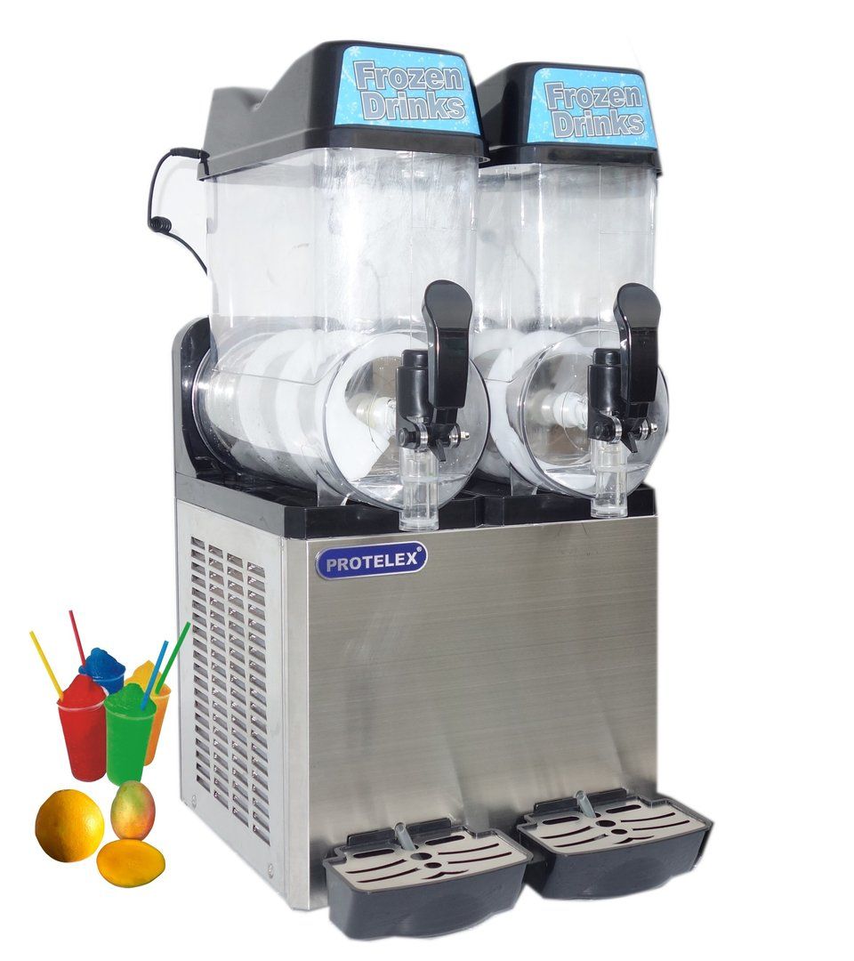 Machine à granita professionnelle 1, 2 ou 3 bacs - 3 manettes de tirage - Puissance 1100W - NK Protelex GmbH - Modèle SC12L2_0
