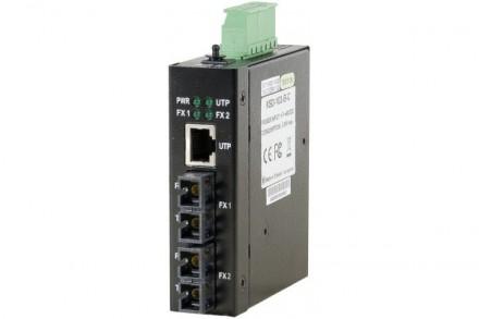 Switch industriel RJ45 10/100 avec 2 ports Fibre 100FX SC - IP30 - Température -20°/70°_0
