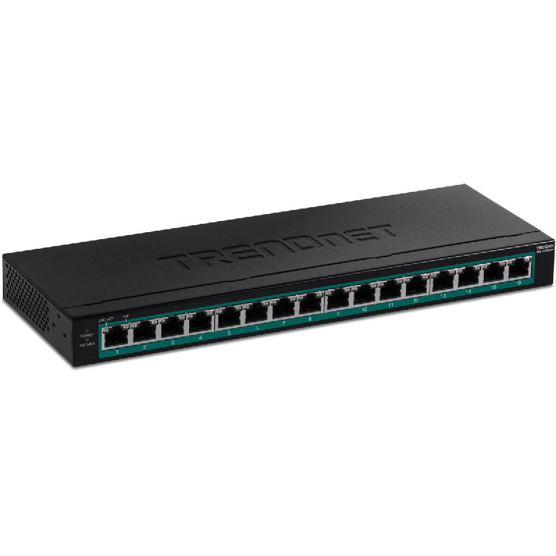 TRENDNET TPE-TG160H Switch PoE+ Gigabit à 16 ports, noir_0