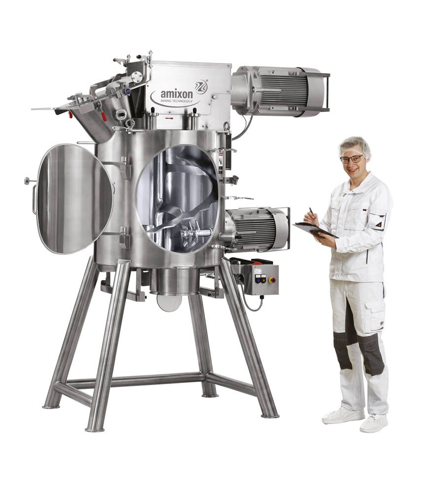 Mélangeur mono-rotor vertical pour liquides alimentaires - Amixon VM - 530 litres - Certifié EHEDG, FDA, GMP, ASME_0