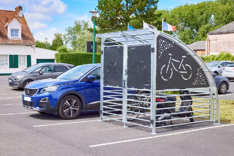 Abri vélos sécurisé Rolléco - 6 vélos ou 3 vélos et 2 motos/scooters - Serrure à digicode mécanique_0