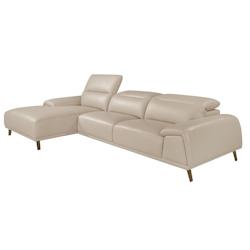 AC ANGEL CERDA Angel Cerdá Canapé d'angle gauche en cuir gris taupe 6149C 316 x 176 x 102 - gris fourrure 8435631021162_0