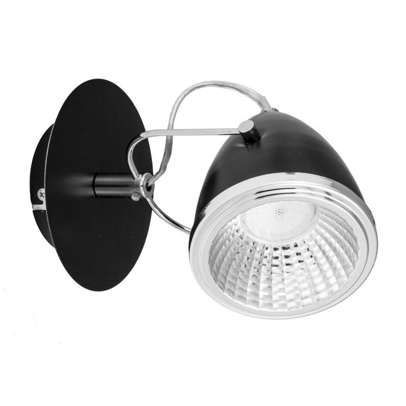 Applique murale moderne 1 spot Oliver 21cm noir en métal - Paris Prix_0