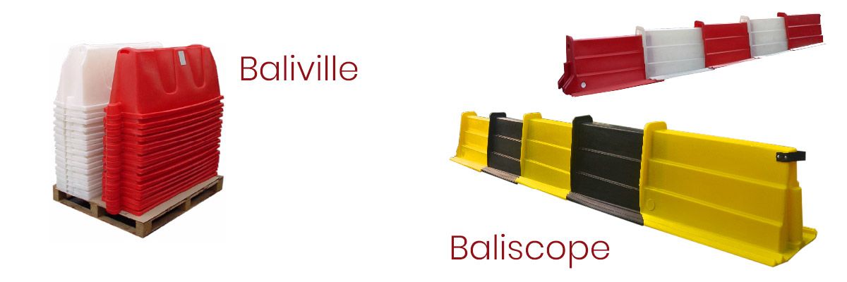 Baliscope - séparateur de voie - sti balisage routier - hauteur 600 mm, largeur 700 mm - bloc télescopique_0