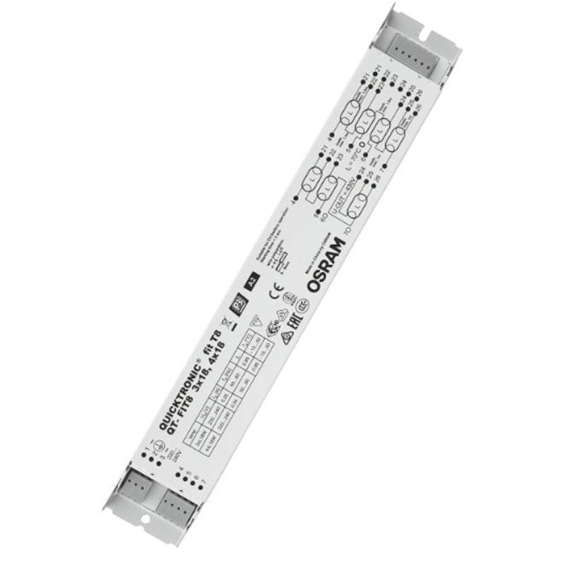 Ballast électronique QT-FIT8 Osram - 3x18W, 4x18W pour lampes G13 T8_0
