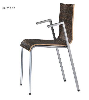 Bridge 777 - Chaise de restaurant avec assise standard - Hauteur 84 cm - Largeur 46 cm_0