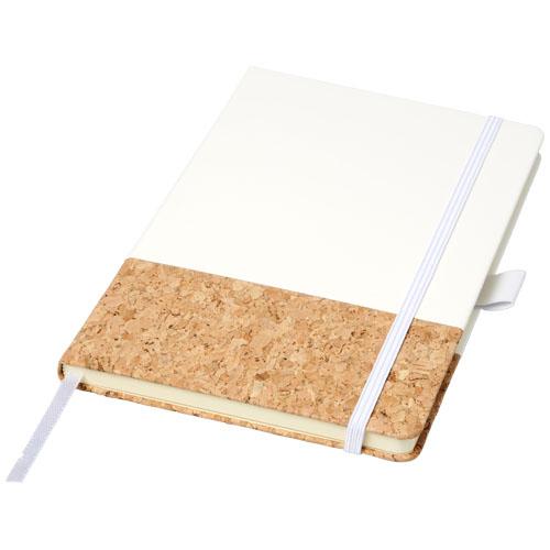 Carnet de notes A5 thermo PU en liège Evora - couverture rigide, 80 feuilles, poche extensible_0