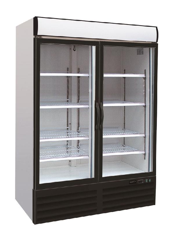 Congélateur professionnel 2 portes vitrées - éclairage LED - ventilé - 1079 L - 7450.0145_0