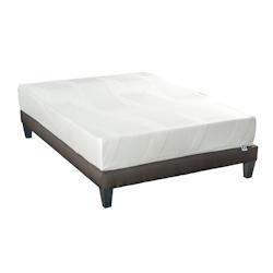 Ensemble   Matelas Mémoire de forme + Sommier Bois 140x190 cm PARIS BELLECOUR - blanc Mousse à mémoire de forme 4VP.PA.K15.1419_0