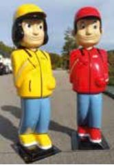 Figurine signalétique géante abords d'école Arthur et Zoé, Alix et Zak_0