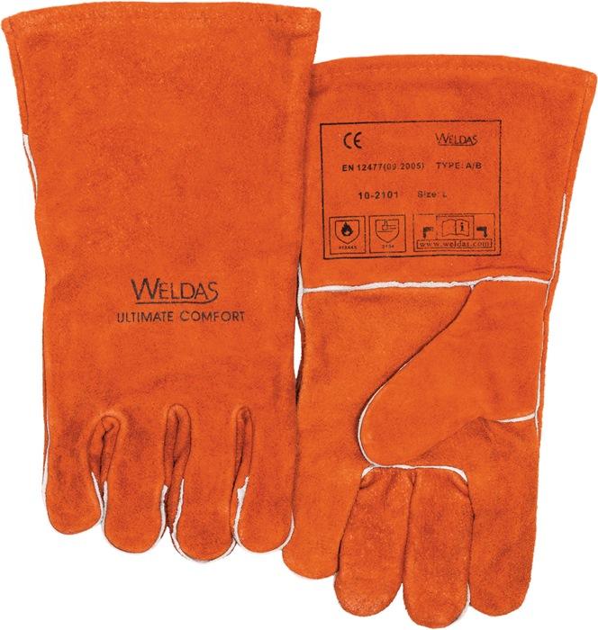 Gant de soudeur taille XL (9,5) rouge Croà»te de cuir EN 388, EN 12477 catégorie EPI II WELDAS_0