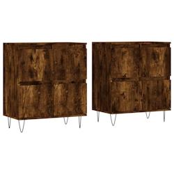 Helloshop26 - Buffet bahut commode armoire meuble de rangement organisateur cuisine salle de séjour salons lot de 2 bois 02_0036760 - 3000213045734_0