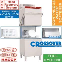 Lave vaisselle professionnel electrique et batterie a capot avec condenseur -recuperateur de buées fh best wash crossover full hygiène - DCR49/6-AC-RC_0