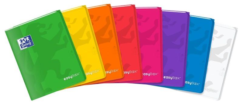 Oxford Lot de 10 Cahier EasyBook piqué 17x22, 48p./24 feuilles 90g/m², Séyès, coloris assortis (8) - 3020120119243_0