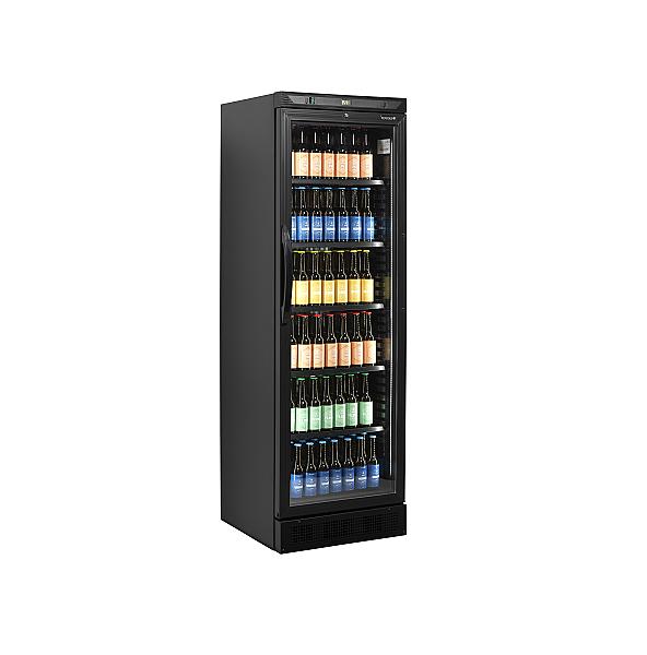 Réfrigérateur à boissons noir 372 litres extérieur noir porte plastique noir - CEV425 BLACK_0