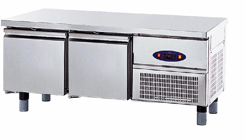 Soubassement freezer avec 2 tiroirs 1/1 pour appareils de cuisson, l=1400 mm - HCE2007/F_0